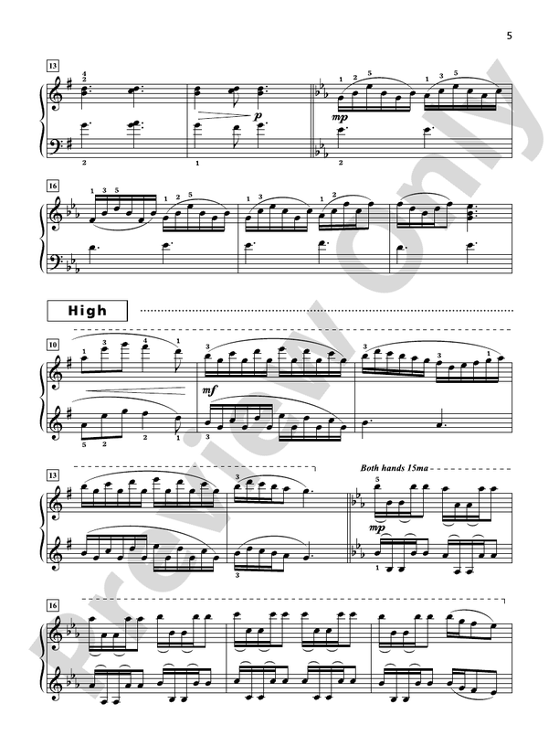 Grand Trios for Piano, Book 6: 4 Late Intermediate Pieces for One Piano, Six Hands  (Digital Download)