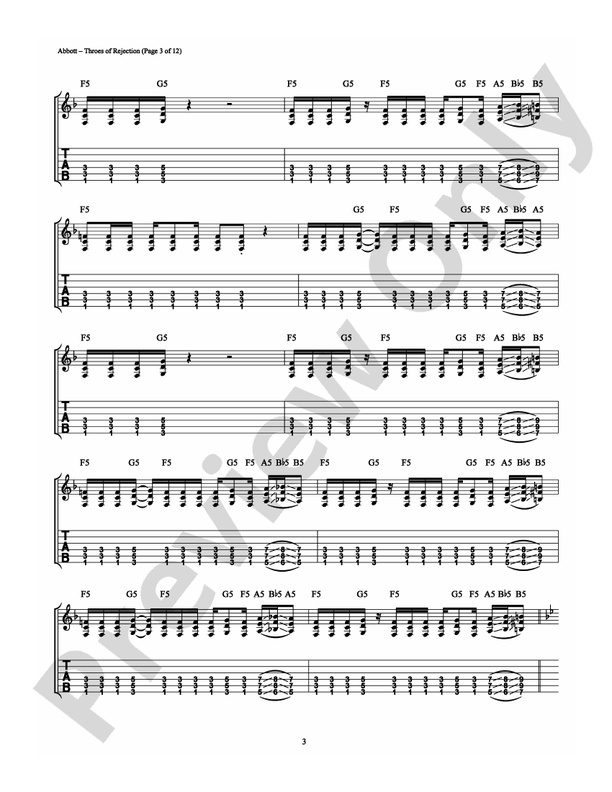 Throes of Rejection - Guitar TAB (Digital Download)