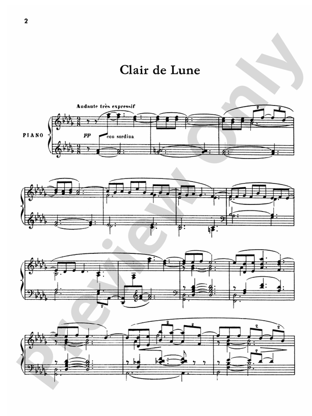 Debussy - Album for Piano Solo - Piano Solo (Digital Download)