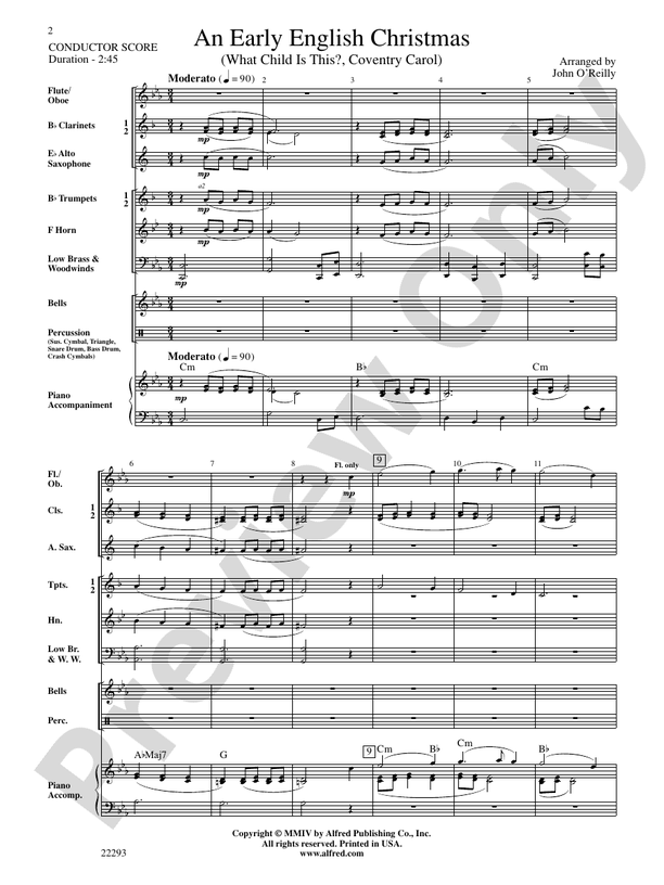 Early English Christmas - Concert Band Conductor Score & Parts (Digital Download)