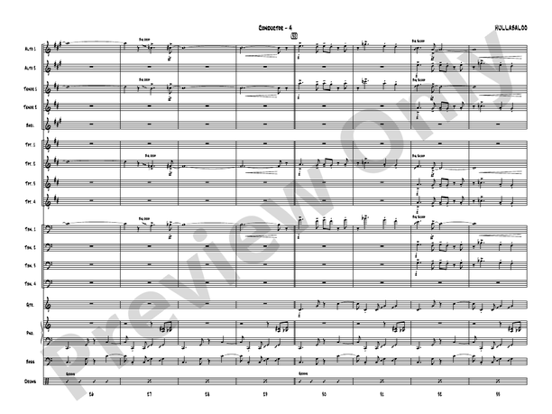 Hullabaloo - Jazz Ensemble Conductor Score & Parts (Digital Download)