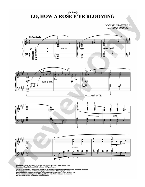 Lo, How a Rose E'er Blooming - DSM-PS-0007239 - Piano (Digital Download)