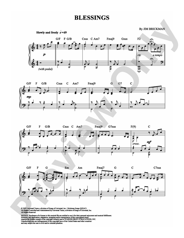 Blessings - Piano (Digital Download)