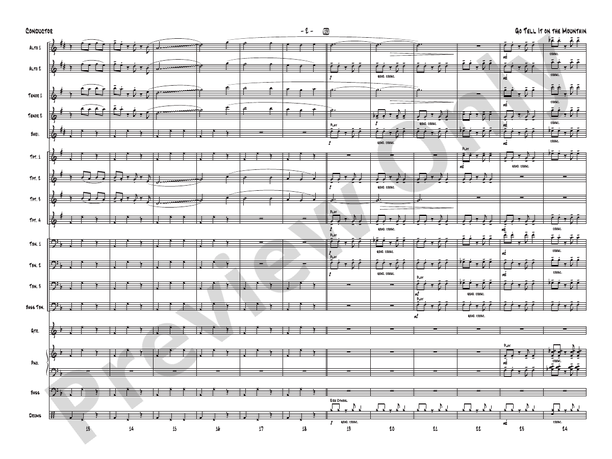 Go Tell It on the Mountain (Grade 3) - Jazz Ensemble Conductor Score & Parts(Digital Download)