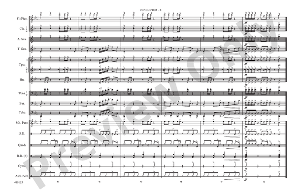 Uptown Funk – Marching Band Conductor Score & Parts (Digital Download)