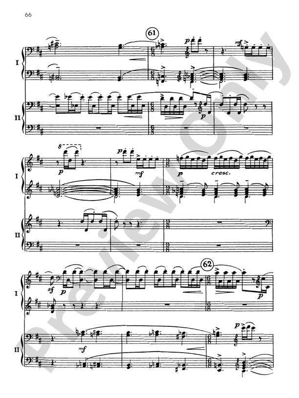 Symphonic Dances, Opus 45 - III. Lento assai / Allegro vivace - 2 Pianos, 4 Hands (Digital Download)