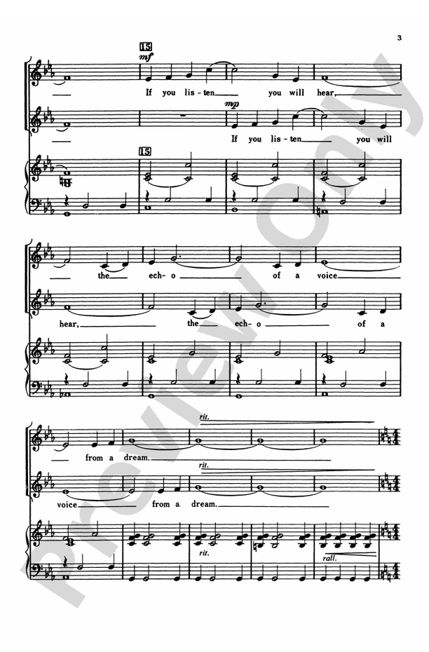 A Voice from a Dream - SA Choral Octavo (Digital Download)