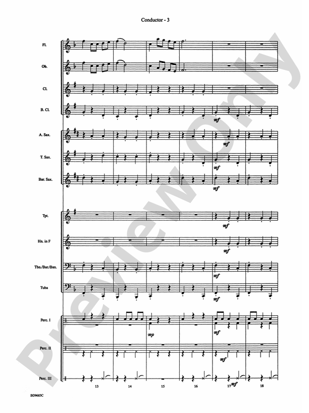 Christmas in Mexico - Concert Band Conductor Score & Parts (Digital Download)