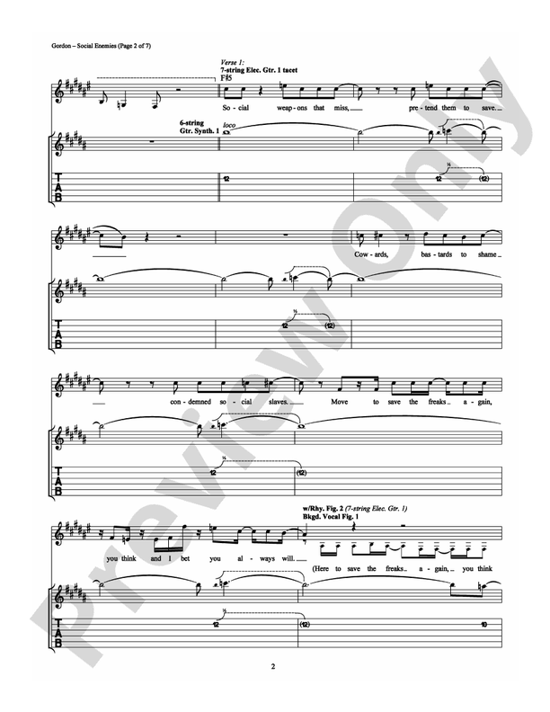 Social Enemies - Guitar TAB (Digital Download)