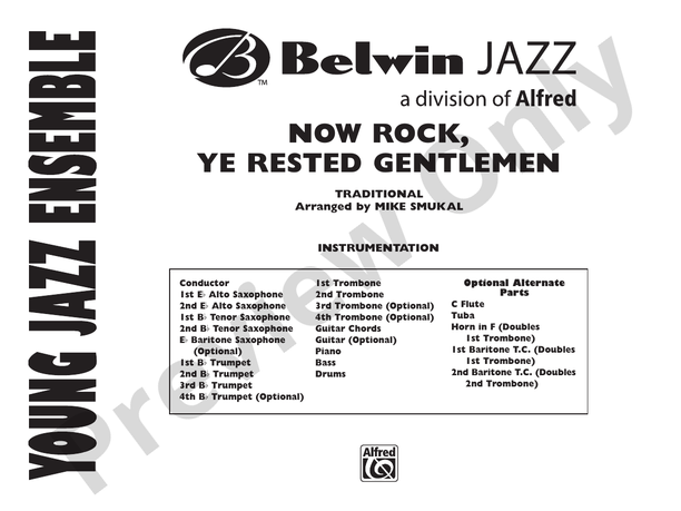 Now Rock, Ye Rested Gentlemen - Jazz Ensemble Conductor Score & Parts (Digital Download)