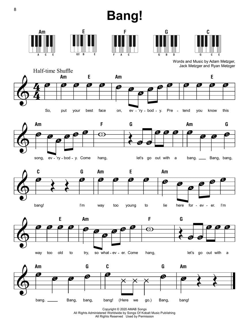 Pop Songs for Kids - Super Easy Piano Hal Leonard 346809
