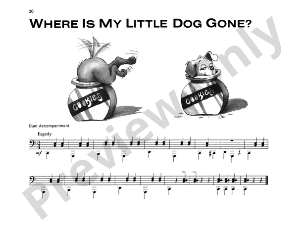 Where Is My Little Dog Gone? - Piano Solo with Optional Duet Accompaniments (Digital Download)
