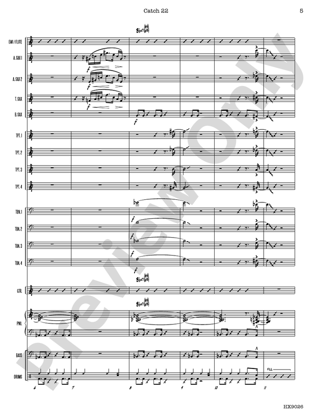 Catch 22 – Jazz Ensemble Conductor Score & Parts (Digital Download)