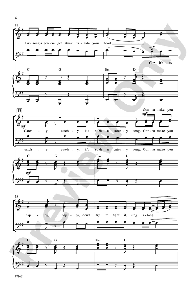 Catchy Song – 3-Part Mixed Choral Octavo (Digital Download)