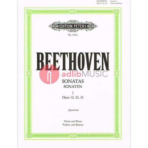 Beethoven - Sonatas Volume 1 Op12 Op23 & Op24 - Violin/Piano Accompaniment - Peters P3031A