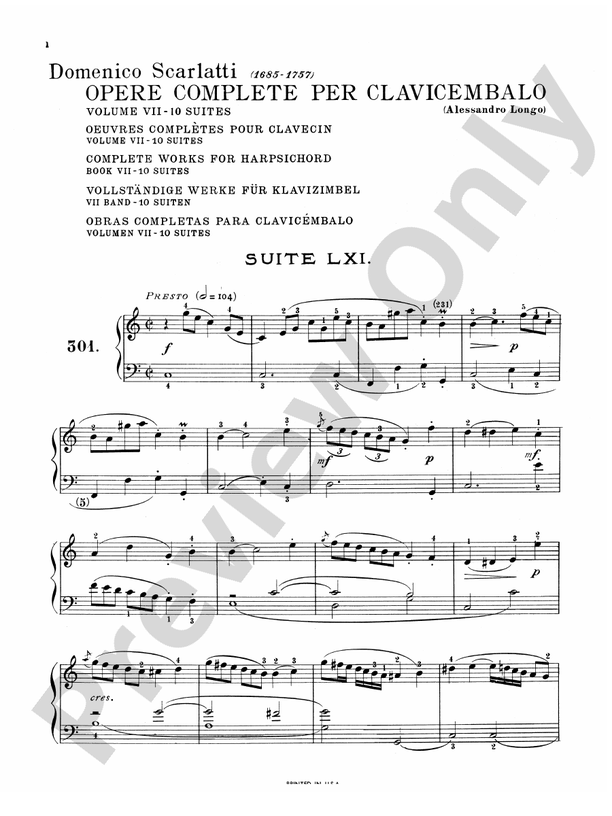 Scarlatti - The Complete Works, Volume VII - Piano Solo (Digital Download)