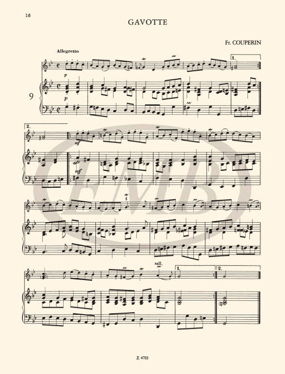 Dances of the Baroque Era Volume 1 - Violin/Piano Accompaniment edited by Oliver/Frigyes EMB Z4703