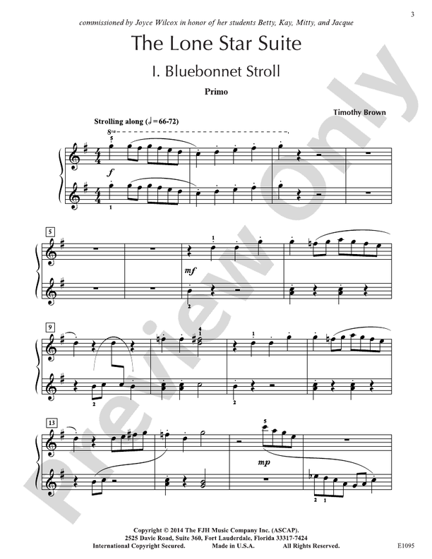 The Lone Star Suite - Piano (Digital Download)