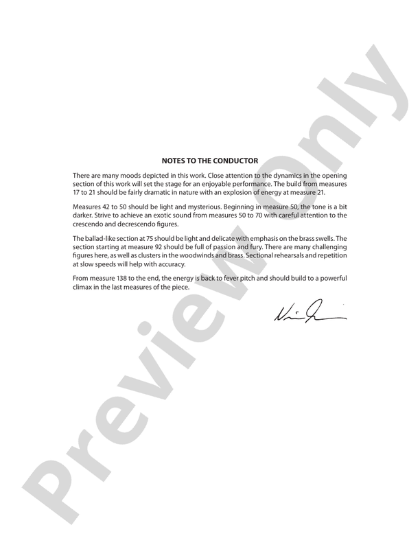 Genesis - Concert Band Conductor Score & Parts (Digital Download)