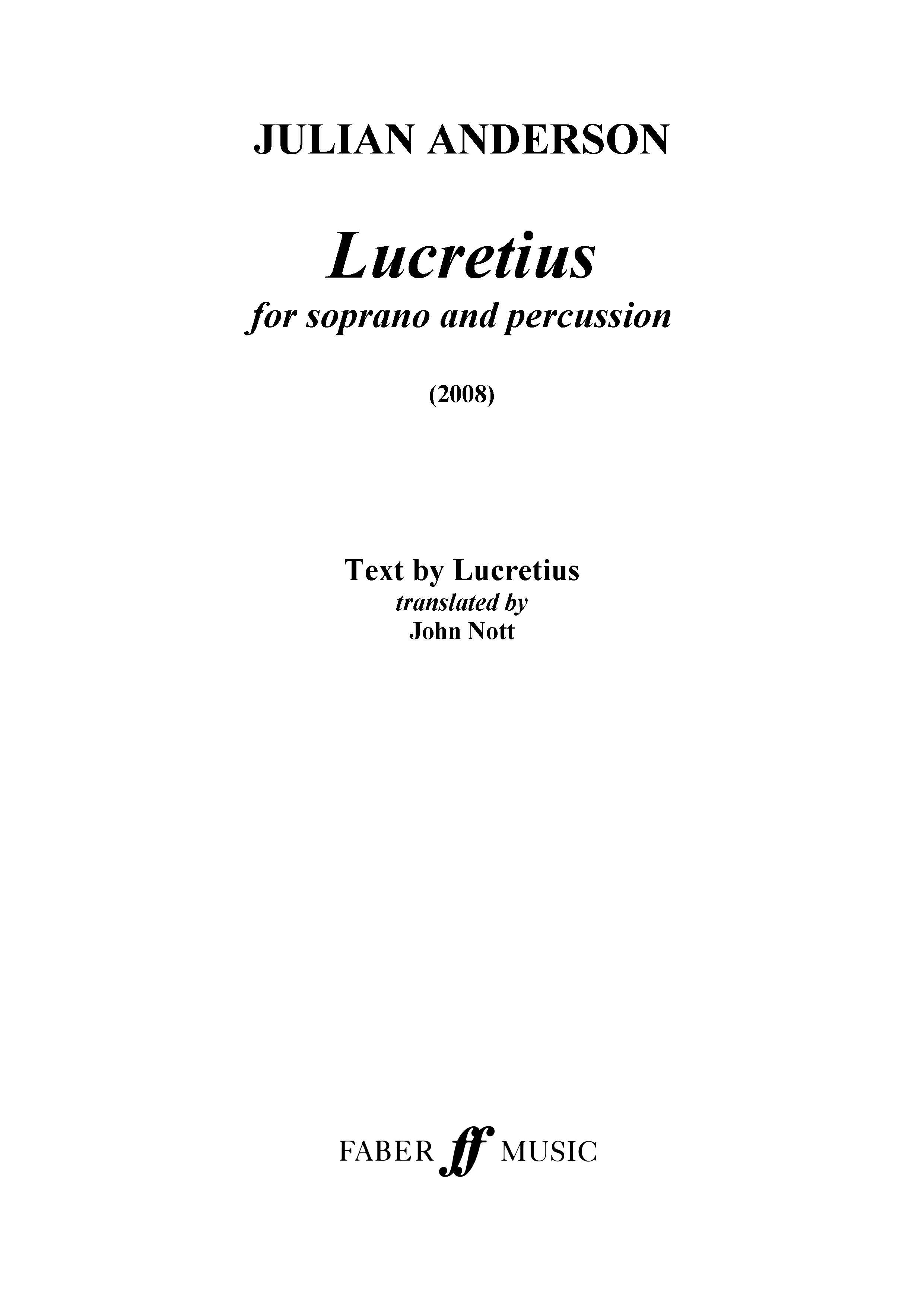 Lucretius - Voice (Digital Download)