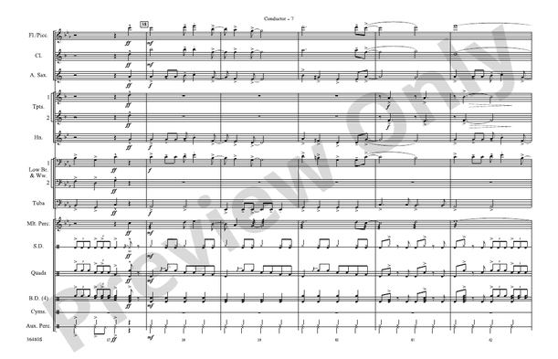 Holiday – Marching Band Conductor Score & Parts (Digital Download)