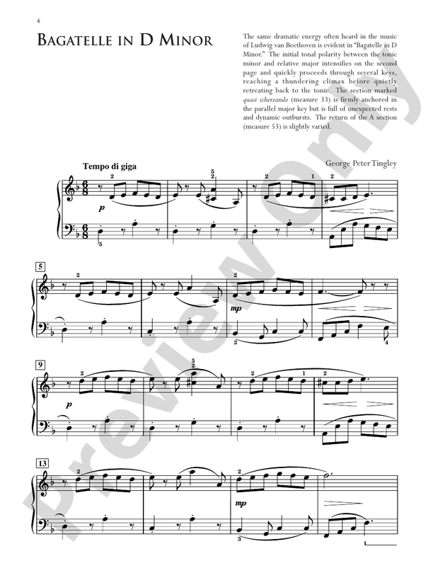 Bagatelle in D Minor - Piano (Digital Download)