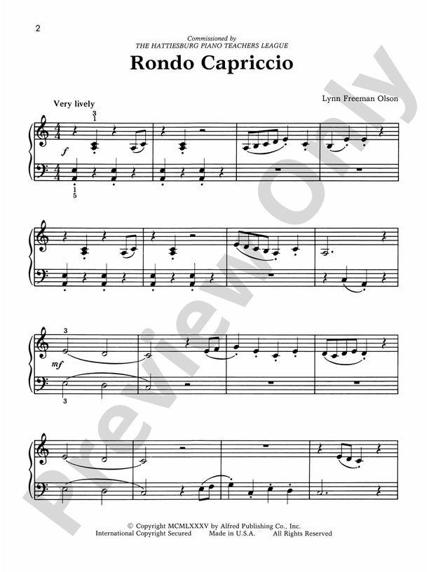 Rondo Capriccio - Piano (Digital Download)