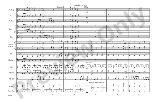 I Kissed a Girl – Marching Band Conductor Score & Parts (Digital Download)