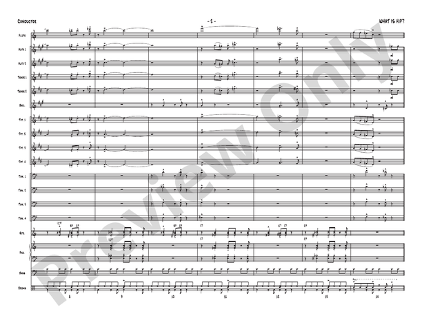 What Is Hip - Jazz Ensemble Conductor Score & Parts (Digital Download)