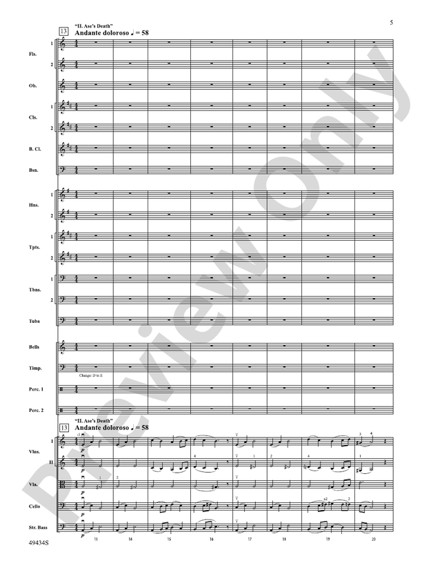 Peer Gynt Suite No.1, Op. 46 – Full Orchestra Conductor Score & Parts (Digital Download)