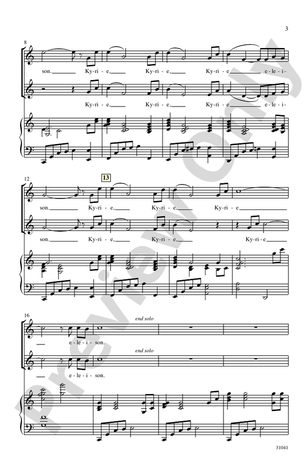 Kyrie - Arr. Jay Althouse – 2-Part Choral Octavo (Digital Download)