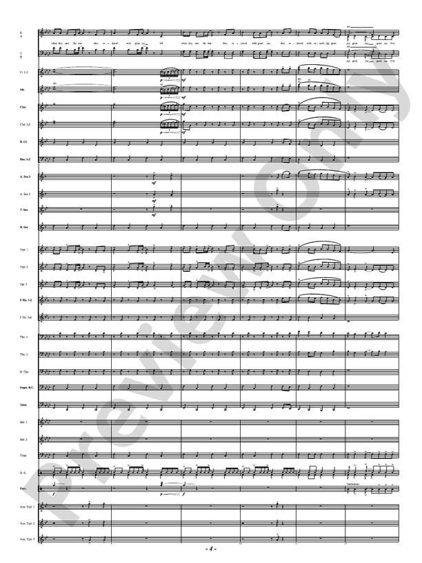 Rejoice With Exceeding Great Joy (for Concert Band and Choir) - Concert Band Conductor Score & Parts(Digital Download)