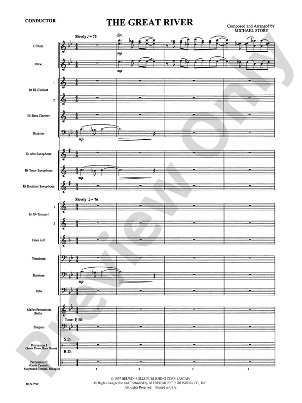 The Great River - Concert Band Conductor Score & Parts (Digital Download)