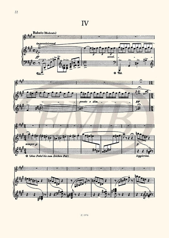 Weiner - Sonata #2 in F#min Op11 - Violin/Piano Accompaniment EMB Z1976