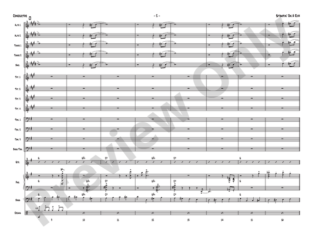 Stompin' on a Riff – Jazz Ensemble Conductor Score & Parts (Digital Download)