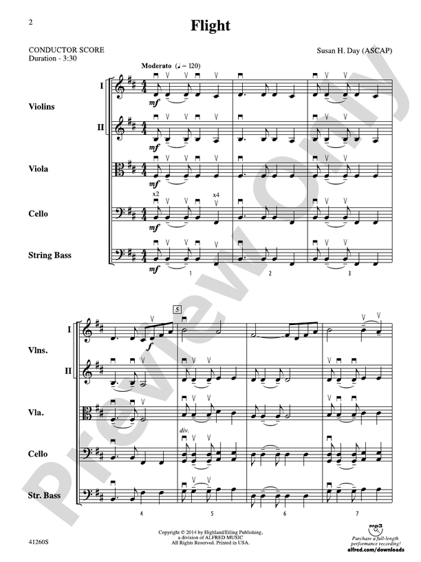 Flight – String Orchestra Conductor Score & Parts (Digital Download)