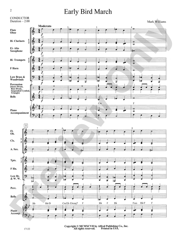Early Bird March - Concert Band Conductor Score & Parts (Digital Download)