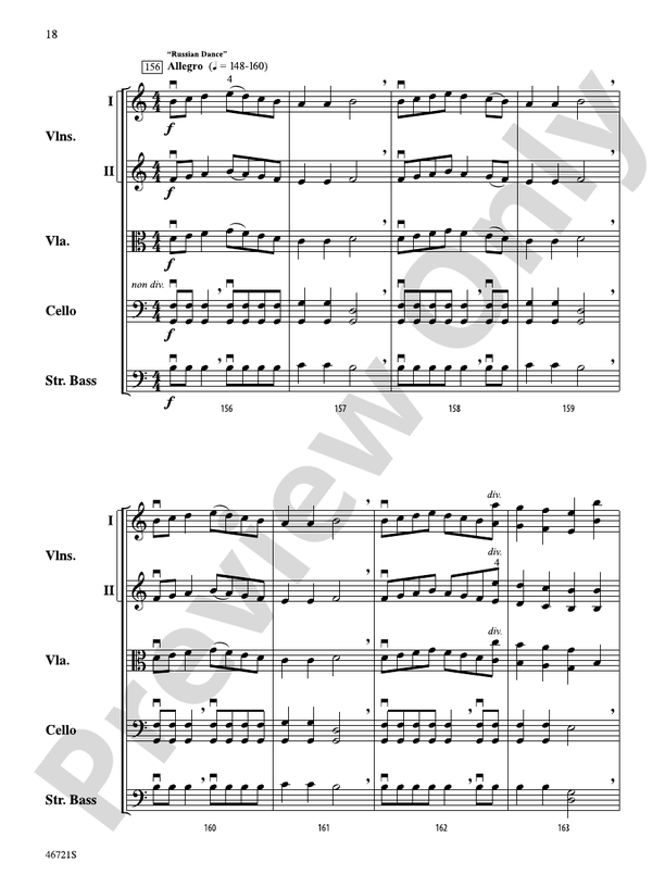 Petrushka - String Orchestra Conductor Score & Parts (Digital Download)