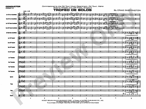 Trofeo de Bolos - Jazz Ensemble Conductor Score & Parts (Digital Download)