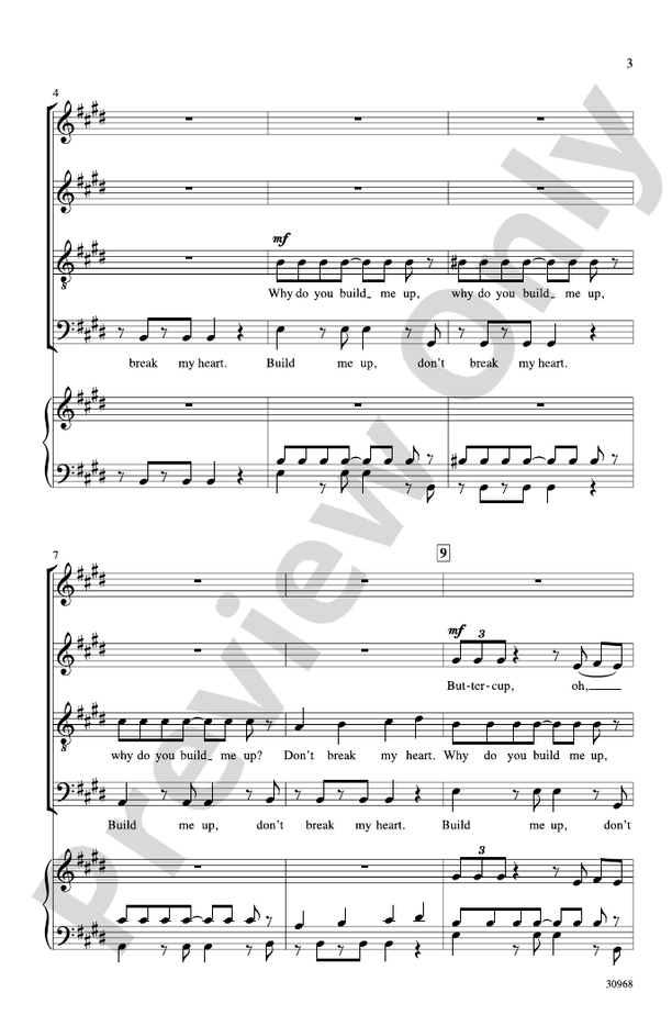 Build Me Up Buttercup – SATB a cappella Choral Octavo (Digital Download)