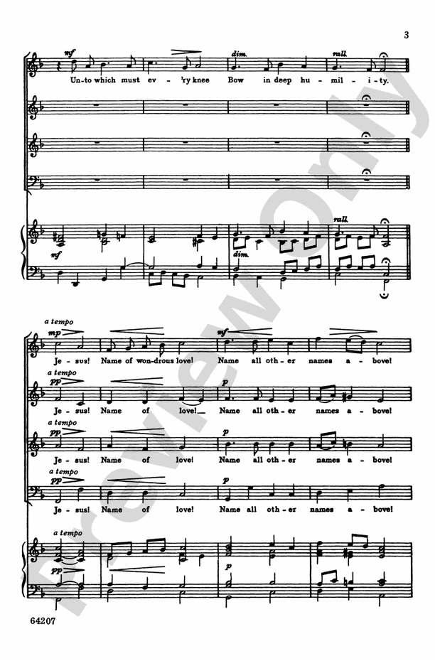 Jesus! Name of Wondrous Love – SATB Choral Octavo (Digital Download)