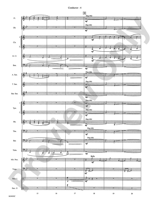On the Rising Winds - Concert Band Conductor Score & Parts (Digital Download)
