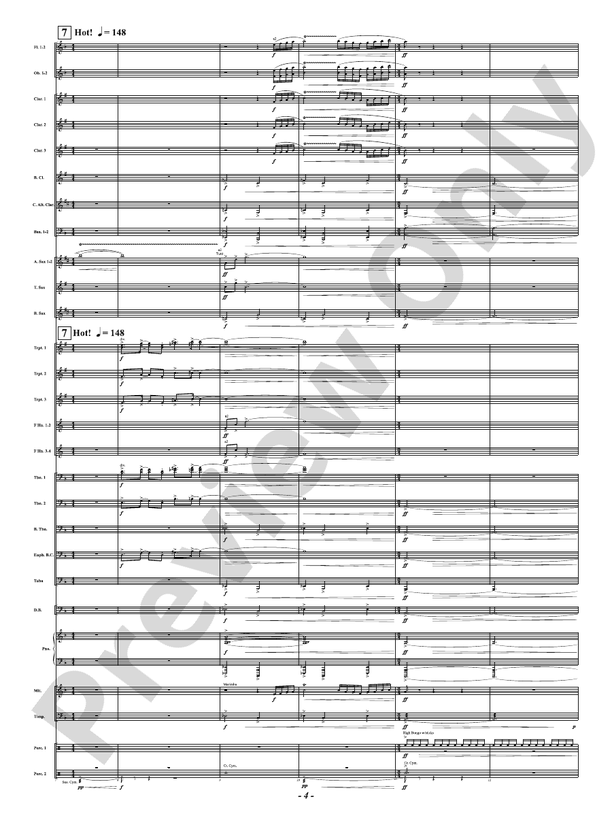 Hot As Blue Blazes - Concert Band Conductor Score & Parts (Digital Download)