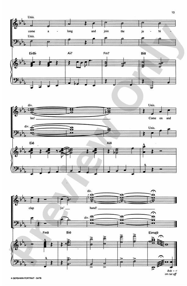 A Gershwin Portrait! The Music of George and Ira Gershwin - SATB Choral Octavo (Digital Download)