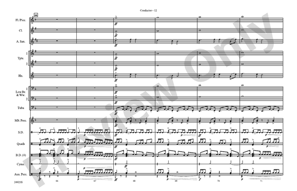 A New World, Movement Three – Marching Band Conductor Score & Parts (Digital Download)