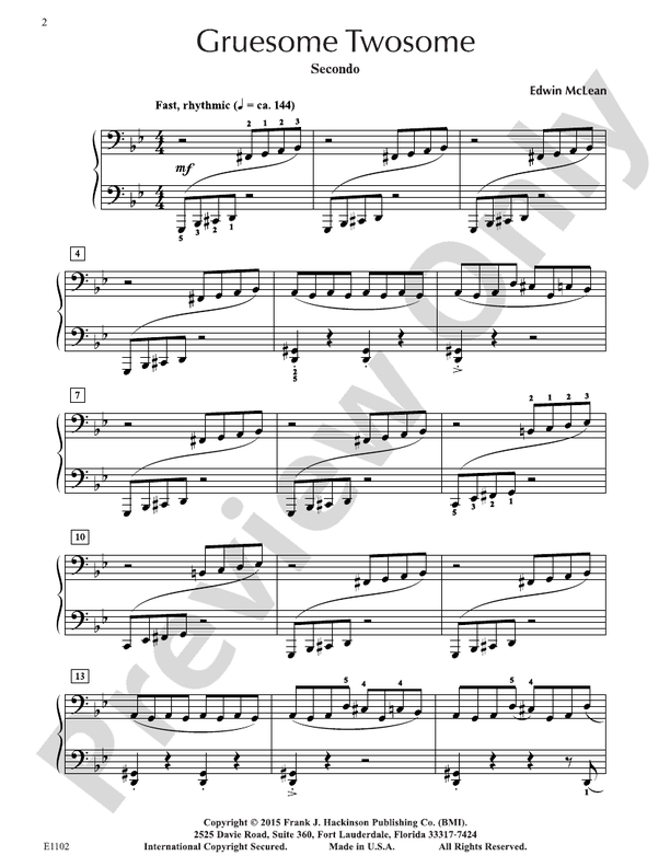 Gruesome Twosome - Piano (Digital Download)