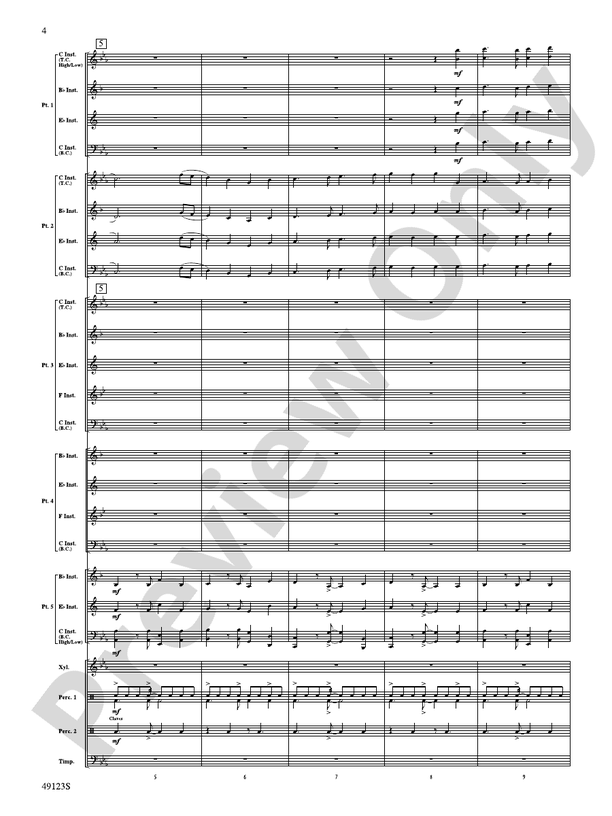 Flamingo Road (Flexible Arrangement) - Concert Band Conductor Score & Parts (Digital Download)
