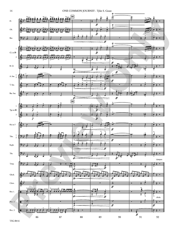 One Common Journey - Concert Band Conductor Score & Parts (Digital Download)