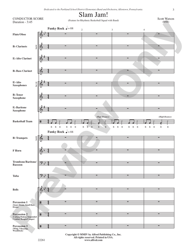 Slam Jam! - Concert Band Conductor Score & Parts (Digital Download)