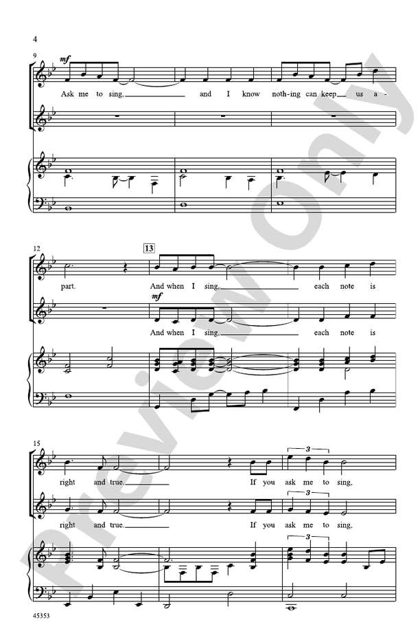 Ask Me to Sing – 2-Part Choral Octavo (Digital Download)